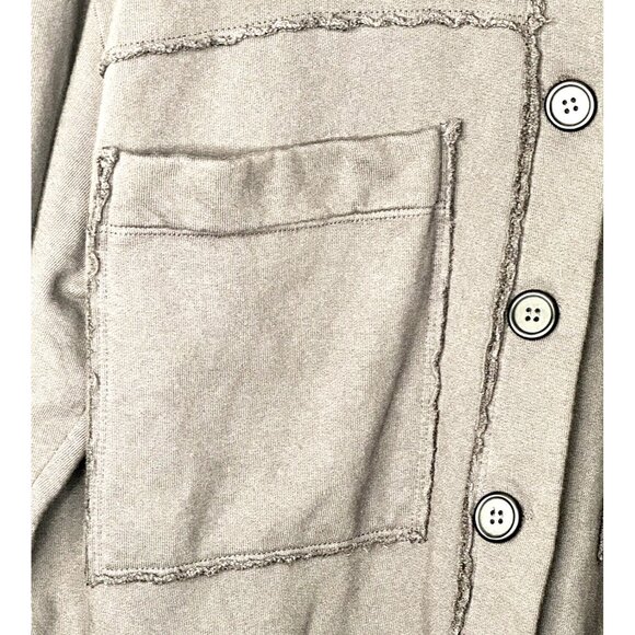 Anthropologie tna Womens Cardigan Sweater Button Front Knit Top Raw Hem Black XS - Picture 6 of 13